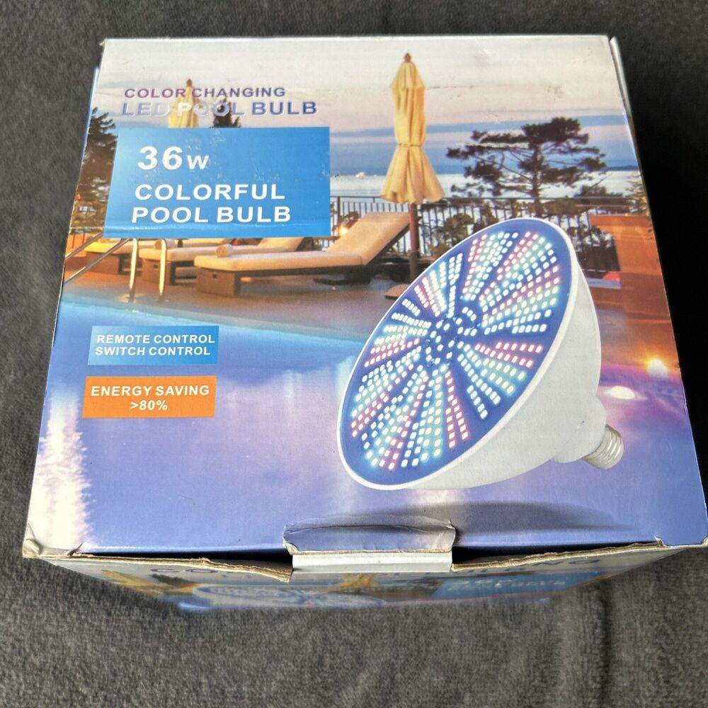 LED Color Changing Swimming Pool Light Bulb 36w With Remote - Picture 5 of 5
